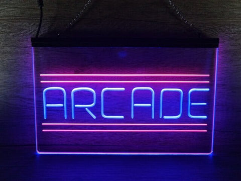 Image of Arcade Retro Two Tone Illuminated Sign