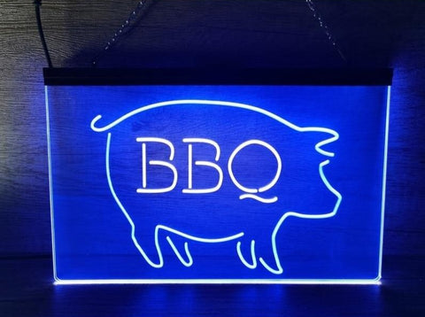 Image of BBQ Pig Two Tone Illuminated Sign