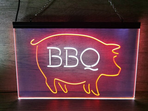 Image of BBQ Pig Two Tone Illuminated Sign