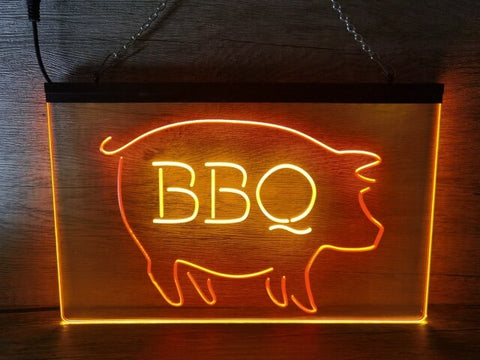 Image of BBQ Pig Two Tone Illuminated Sign