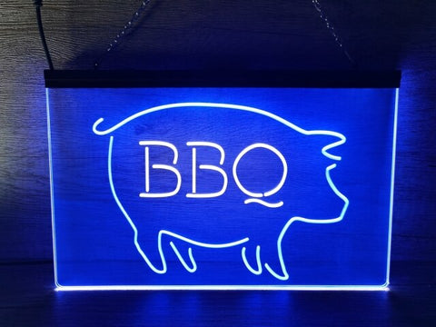 Image of BBQ Pig Two Tone Illuminated Sign