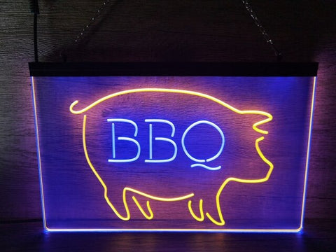 Image of BBQ Pig Two Tone Illuminated Sign