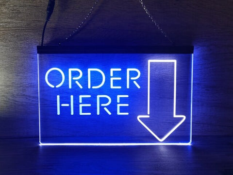 Image of Order Here Two Tone Illuminated Sign