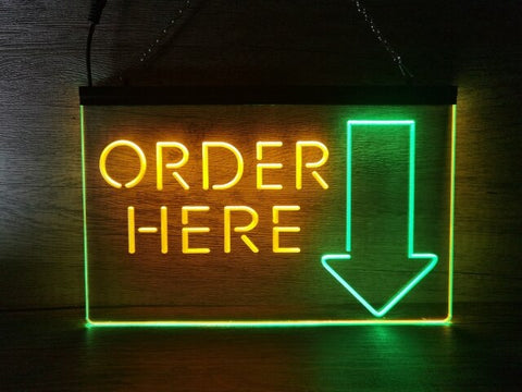 Image of Order Here Two Tone Illuminated Sign