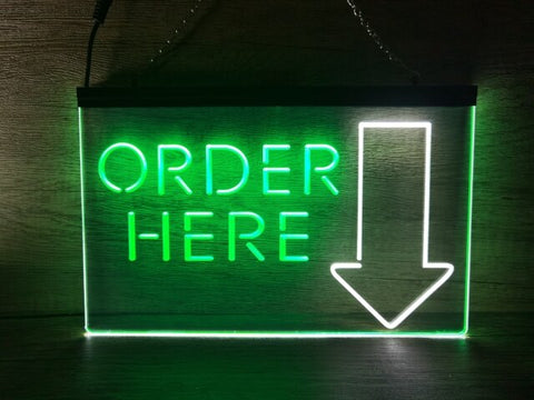 Image of Order Here Two Tone Illuminated Sign