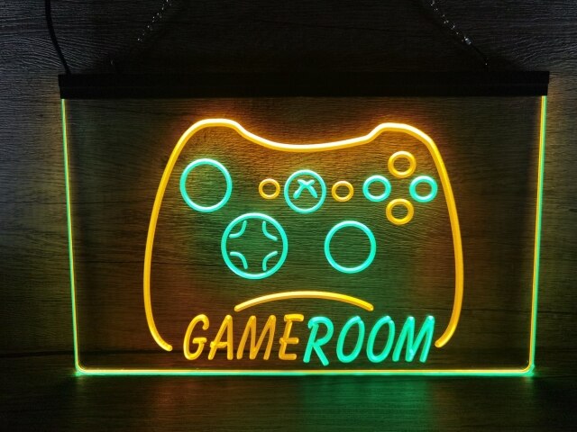 Game Room Controller Two Tone Illuminated Sign