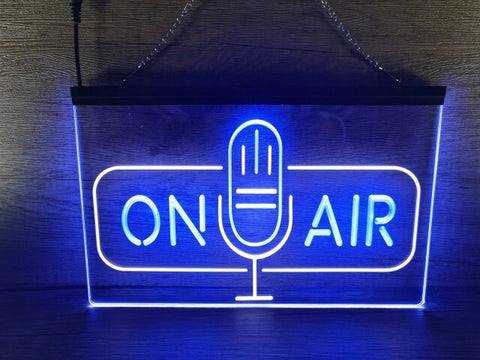 Image of On Air Microphone Two Tone Illuminated Sign