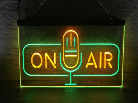 Image of On Air Microphone Two Tone Illuminated Sign
