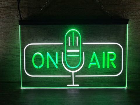 Image of On Air Microphone Two Tone Illuminated Sign