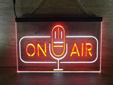 Image of On Air Microphone Two Tone Illuminated Sign