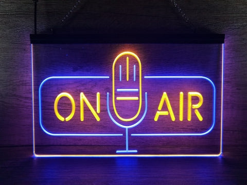 Image of On Air Microphone Two Tone Illuminated Sign