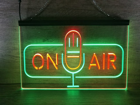 Image of On Air Microphone Two Tone Illuminated Sign