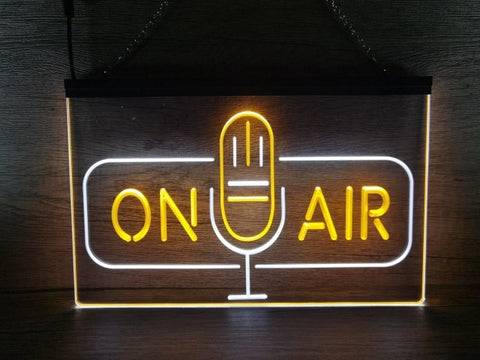 Image of On Air Microphone Two Tone Illuminated Sign