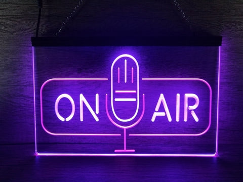 Image of On Air Microphone Two Tone Illuminated Sign