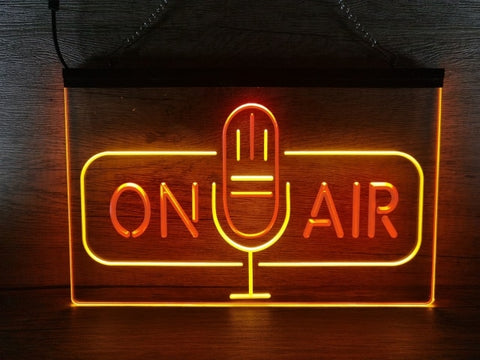 Image of On Air Microphone Two Tone Illuminated Sign