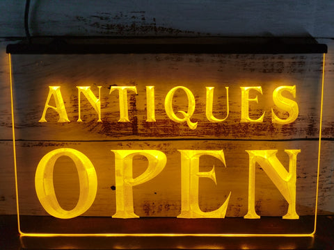 Image of Antiques Open Illuminated Sign