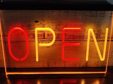 Image of Open Two Tone Illuminated Sign