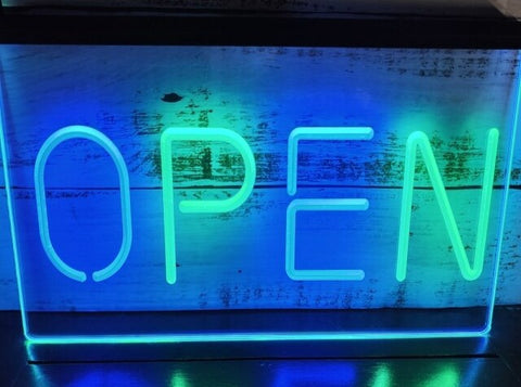 Image of Open Two Tone Illuminated Sign
