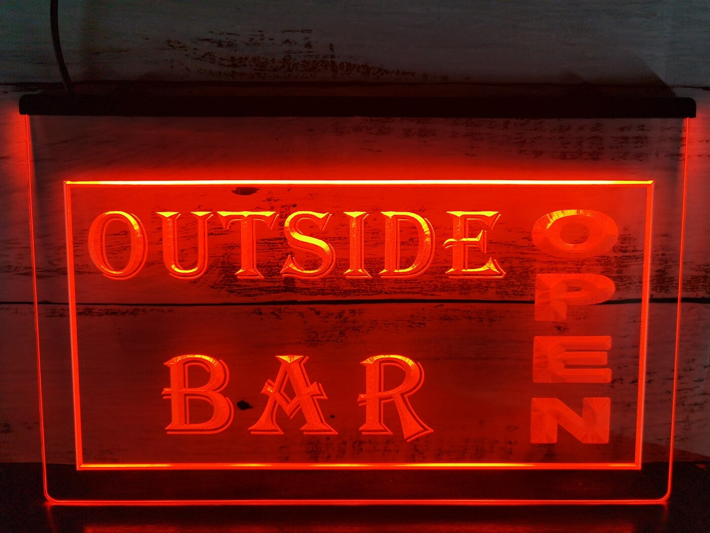Outside Bar Open Illuminated Sign