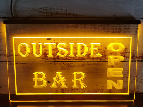 Image of Outside Bar Open Illuminated Sign