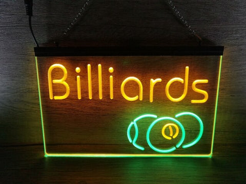 Image of Billiards Two Tone Illuminated Sign
