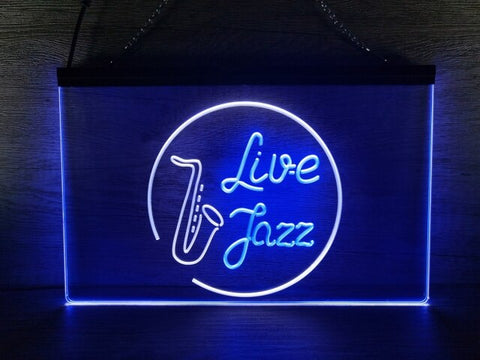 Image of Live Jazz Two Tone Illuminated Sign