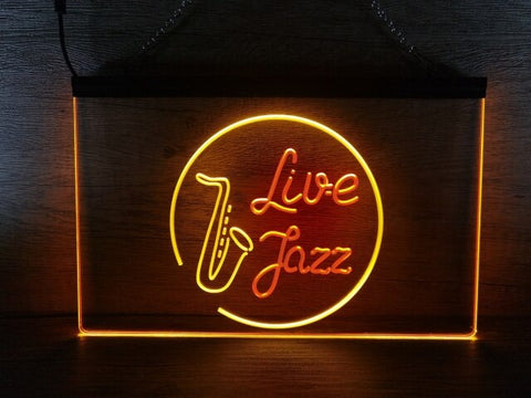 Image of Live Jazz Two Tone Illuminated Sign