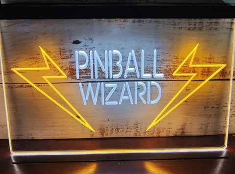Image of Pinball Wizard Two Tone Illuminated Sign