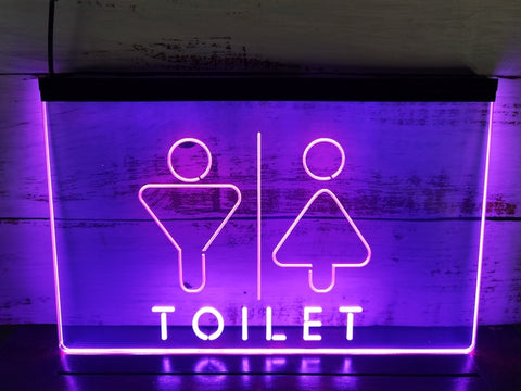 Image of Male and Female Toilet Two Tone Illuminated Sign