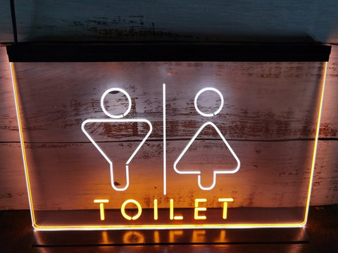 Image of Male and Female Toilet Two Tone Illuminated Sign