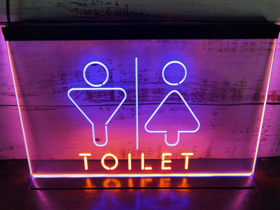 Male and Female Toilet Two Tone Illuminated Sign
