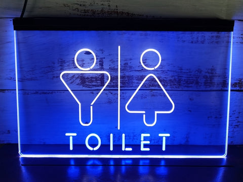 Image of Male and Female Toilet Two Tone Illuminated Sign