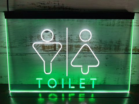 Image of Male and Female Toilet Two Tone Illuminated Sign