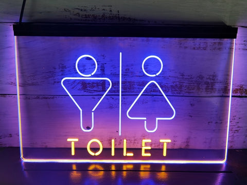 Image of Male and Female Toilet Two Tone Illuminated Sign