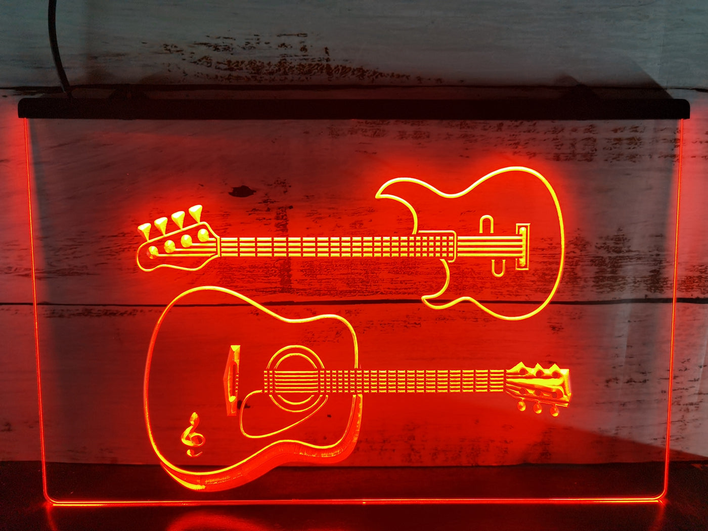 Rock N Roll Guitars Illuminated Sign