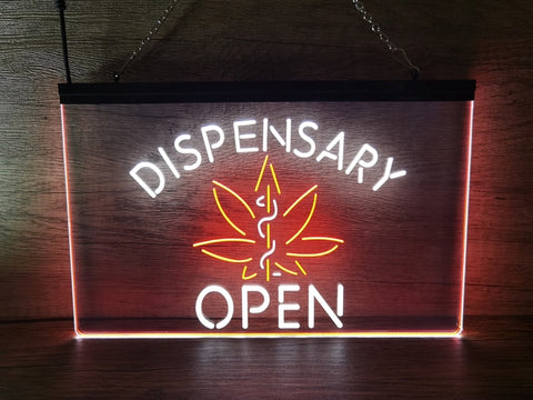 Image of Dispensary Open Medical Marijuana Two Tone Illuminated Sign