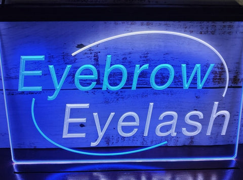 Image of Eyebrow Eyelash Beauty Two Tone Illuminated Sign
