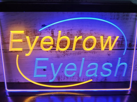 Image of Eyebrow Eyelash Beauty Two Tone Illuminated Sign