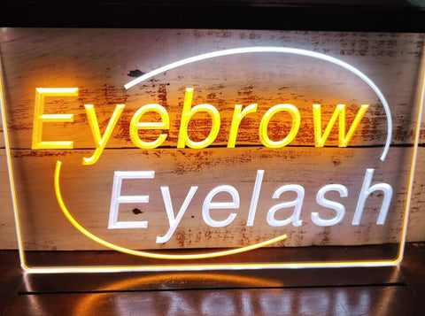 Image of Eyebrow Eyelash Beauty Two Tone Illuminated Sign