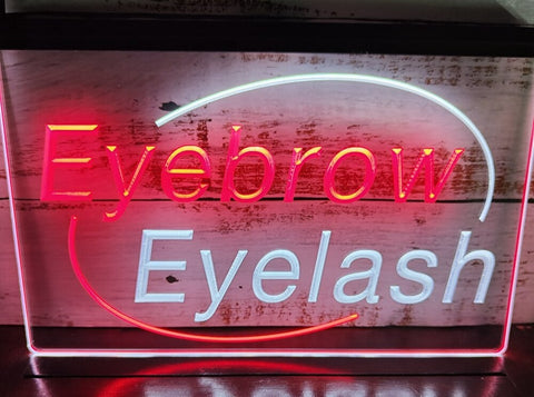 Image of Eyebrow Eyelash Beauty Two Tone Illuminated Sign