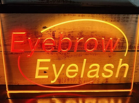 Image of Eyebrow Eyelash Beauty Two Tone Illuminated Sign