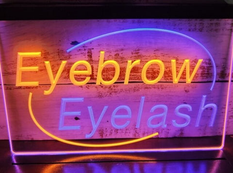 Image of Eyebrow Eyelash Beauty Two Tone Illuminated Sign