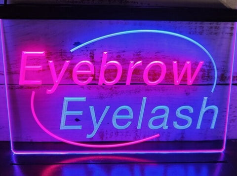 Image of Eyebrow Eyelash Beauty Two Tone Illuminated Sign
