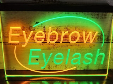 Image of Eyebrow Eyelash Beauty Two Tone Illuminated Sign