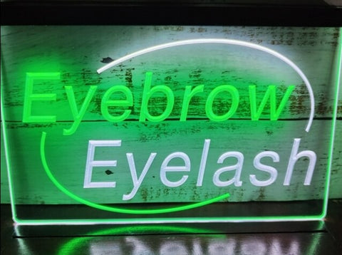 Image of Eyebrow Eyelash Beauty Two Tone Illuminated Sign