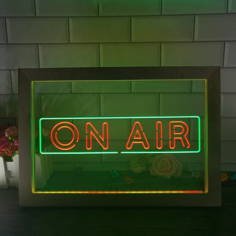 Image of ON AIR Recording Studio Two Tone Sign - Luxury Framed Edition