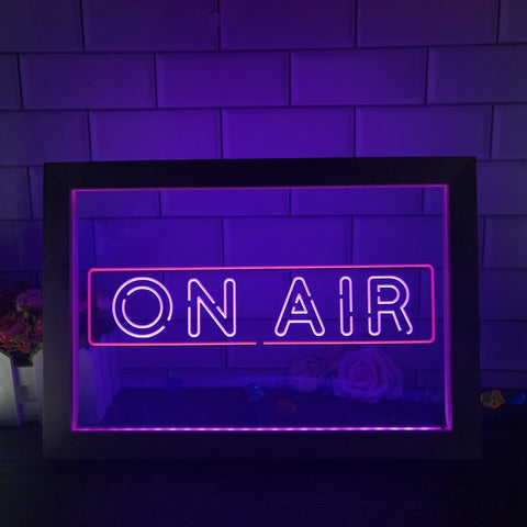 Image of ON AIR Recording Studio Two Tone Sign - Luxury Framed Edition