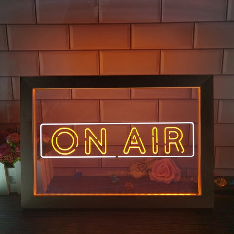 Image of ON AIR Recording Studio Two Tone Sign - Luxury Framed Edition