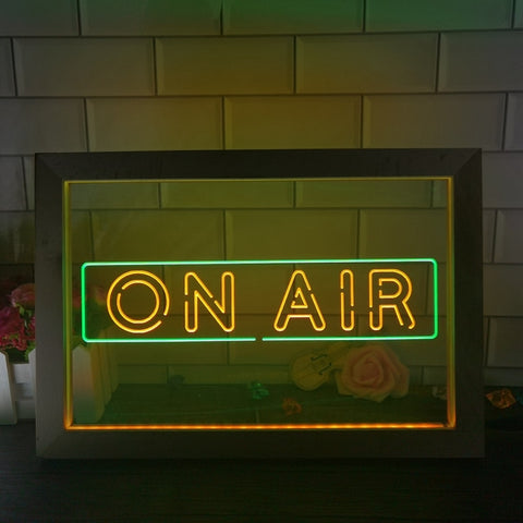 Image of ON AIR Recording Studio Two Tone Sign - Luxury Framed Edition