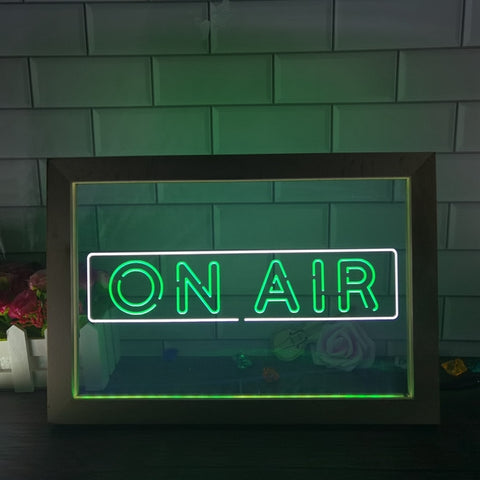 Image of ON AIR Recording Studio Two Tone Sign - Luxury Framed Edition